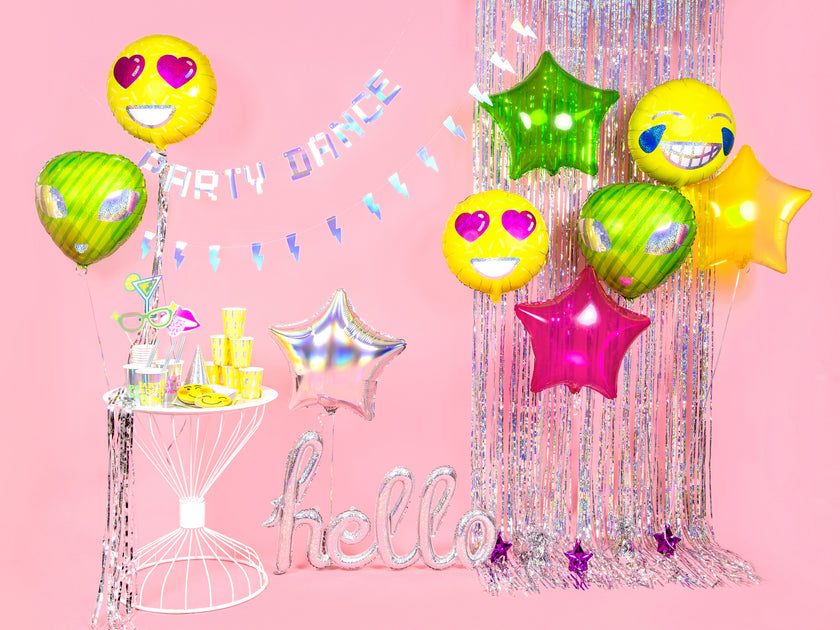 Rideau à franges couleur holographique de 2,5 m