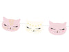 Guirlande têtes de chats rose pastel en papier - Meow Party
