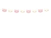 Guirlande têtes de chats rose pastel en papier - Meow Party