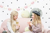 Guirlande têtes de chats rose pastel en papier - Meow Party