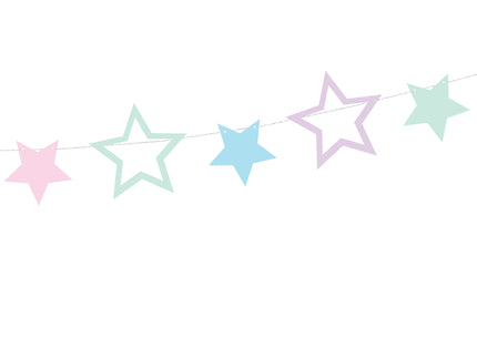 Guirlande étoiles multicolores en papier - Unicorn Collection