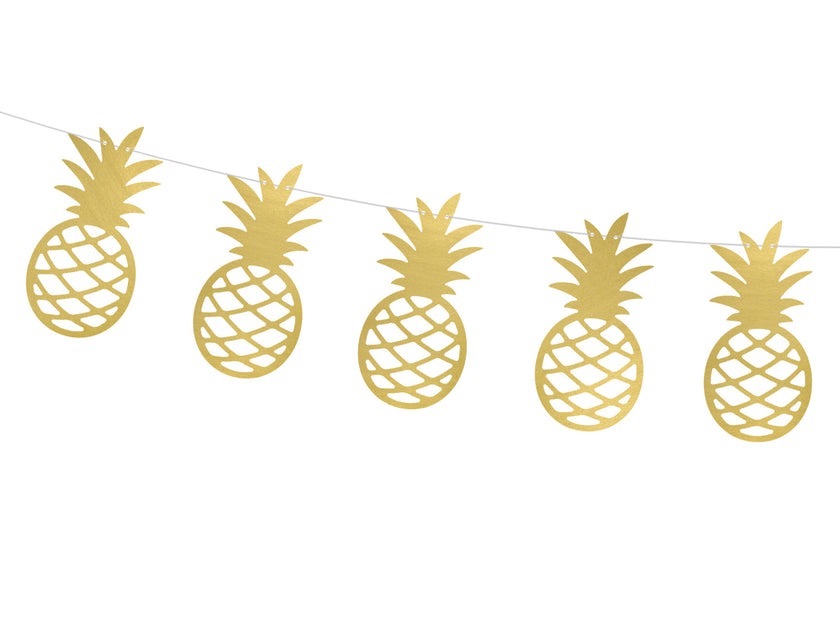 Guirlande ananas dorés en papier - Aloha Collection
