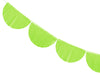 Guirlande demi-cercles verte clair à franges de 20 cm