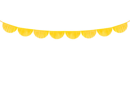 Guirlande demi-cercles jaune à franges