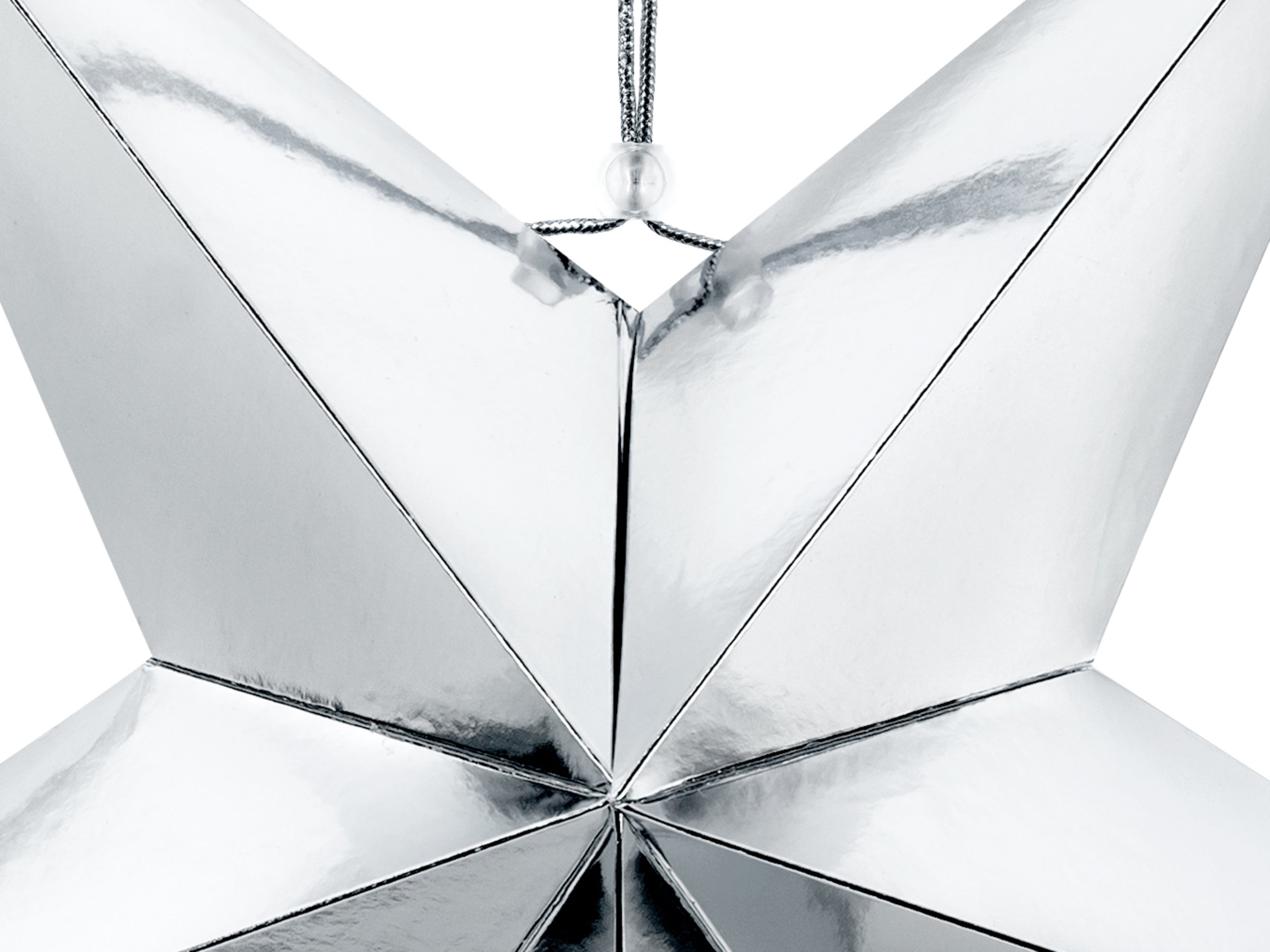 Étoile à suspendre argentée de 70 cm en papier