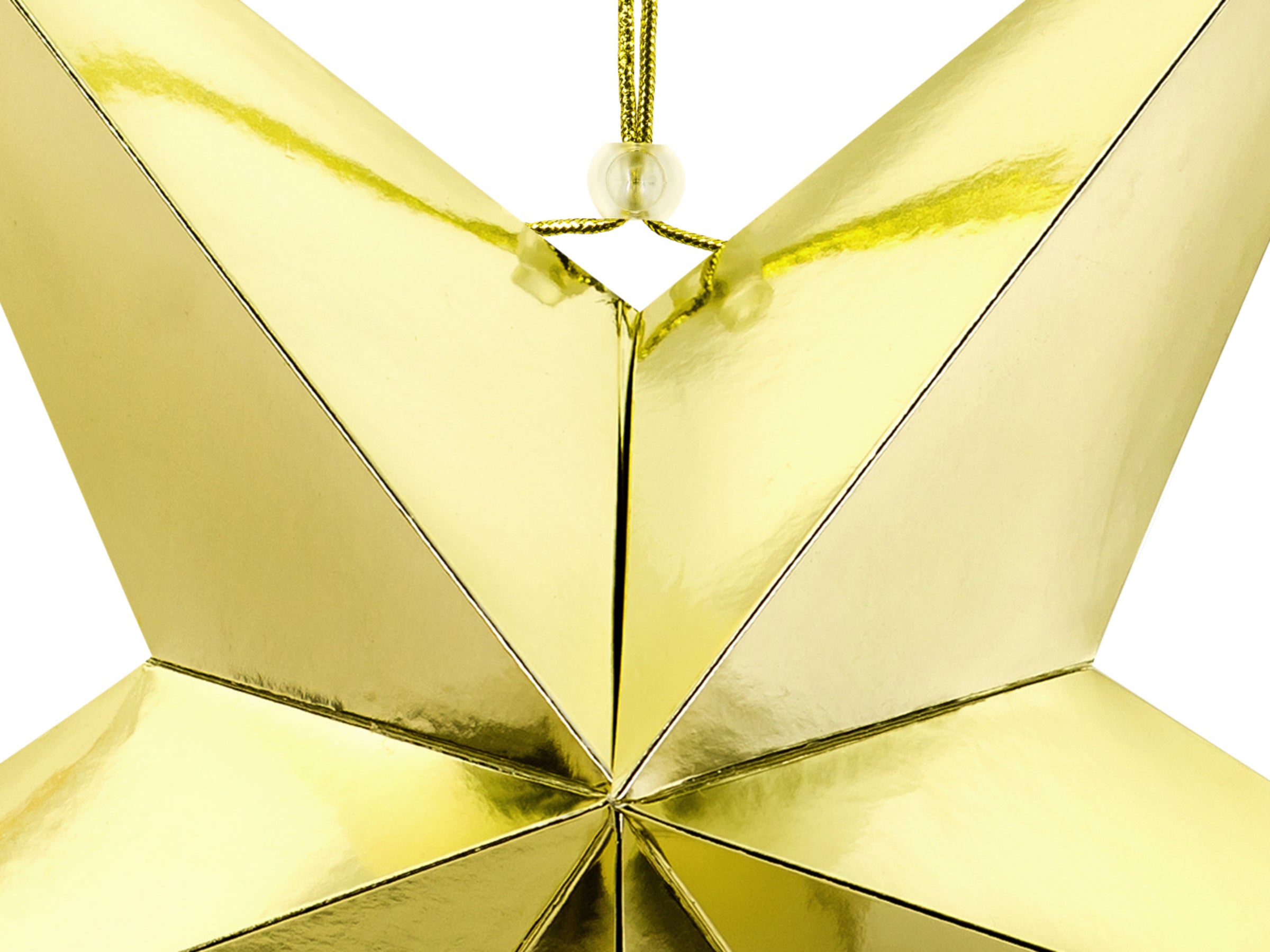 Étoile à suspendre dorée de 70 cm en papier