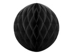 Boule noire de 20 cm en nid d'abeille