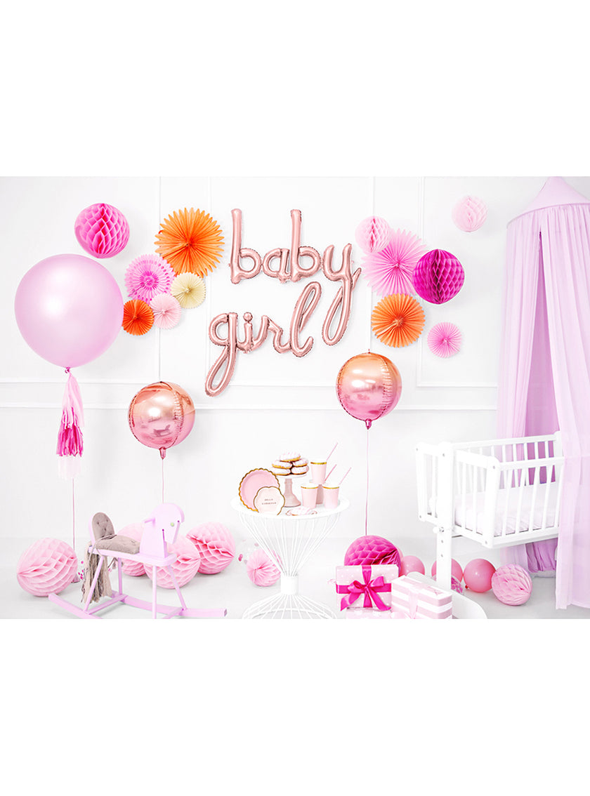 Boule rose de 20 cm en nid d'abeille