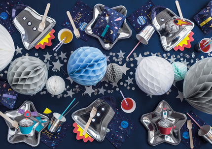 Boule grise de 20 cm en nid d'abeille