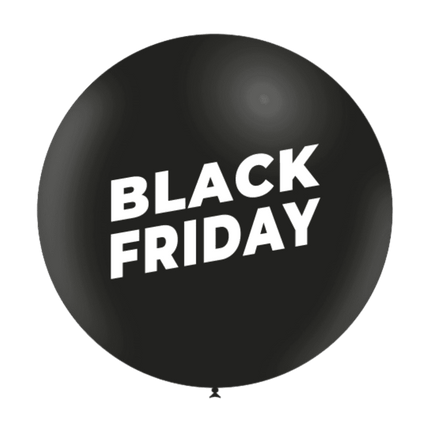 1 ballons 3' noir imprimé black friday