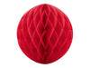 Boule rouge de 40 cm en nid d'abeille
