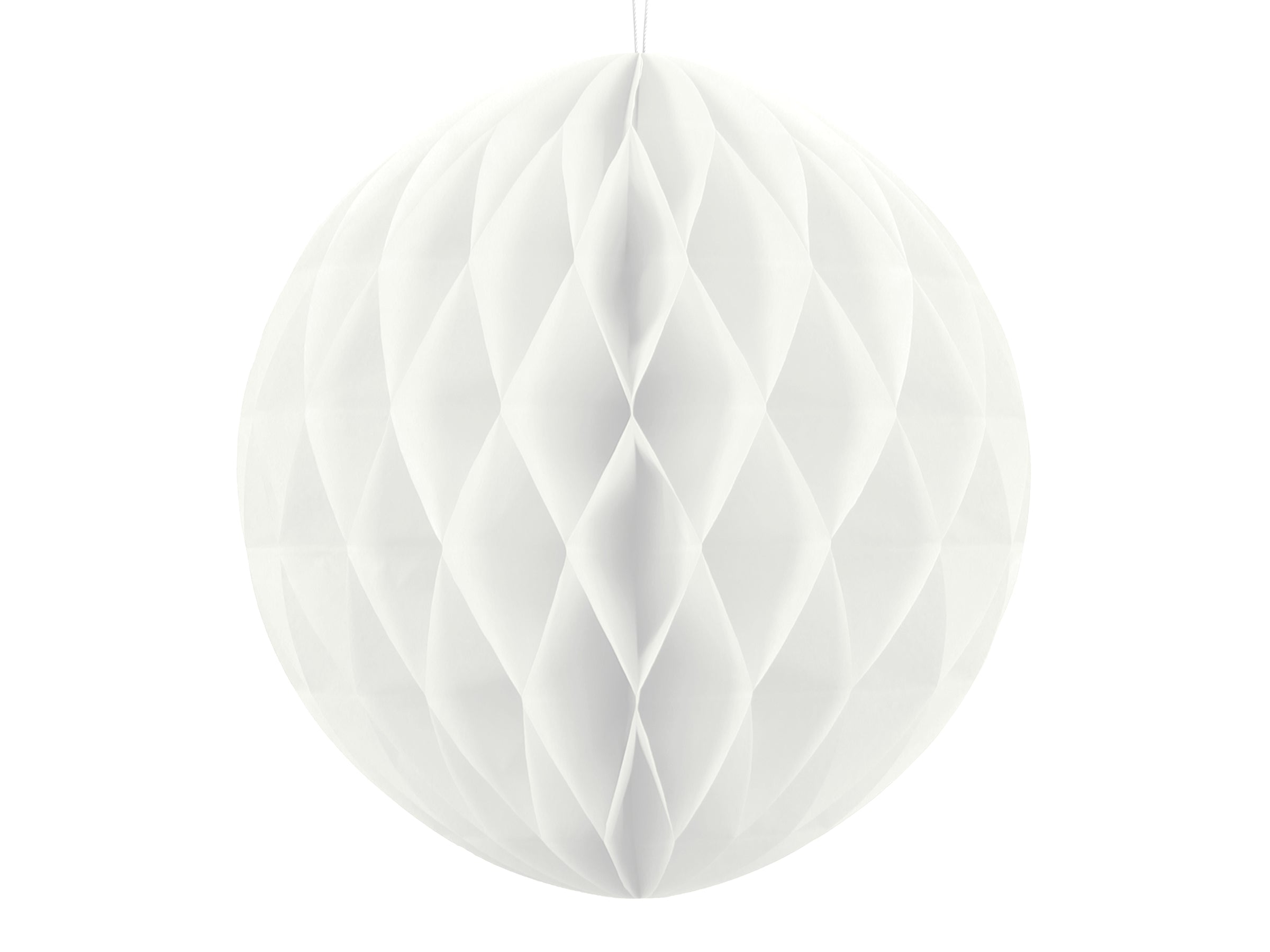 Boule blanche de 40 cm en nid d'abeille