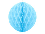 Boule bleue ciel de 40 cm en nid d'abeille