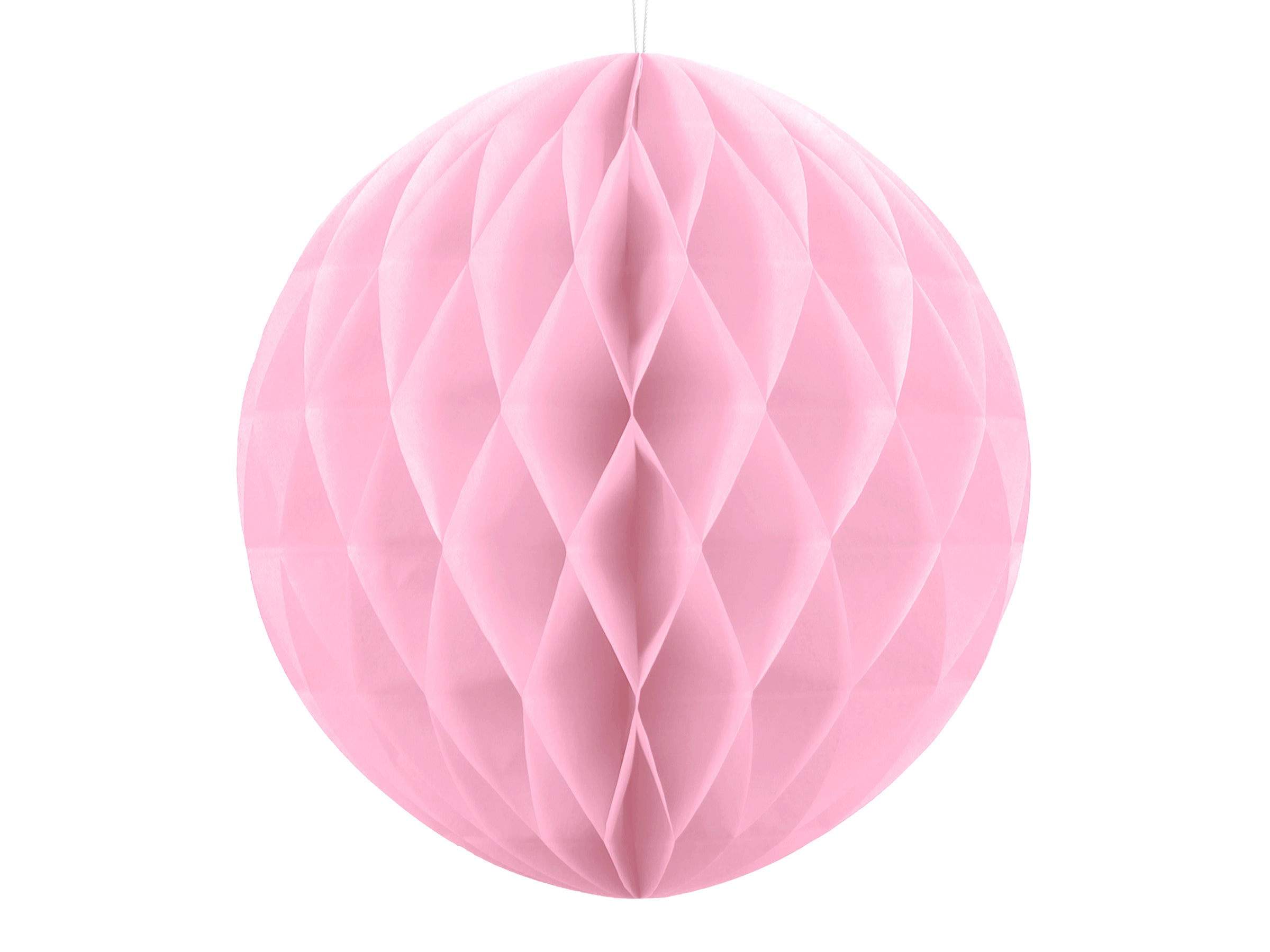Boule rose pastel de 40 cm en nid d'abeille