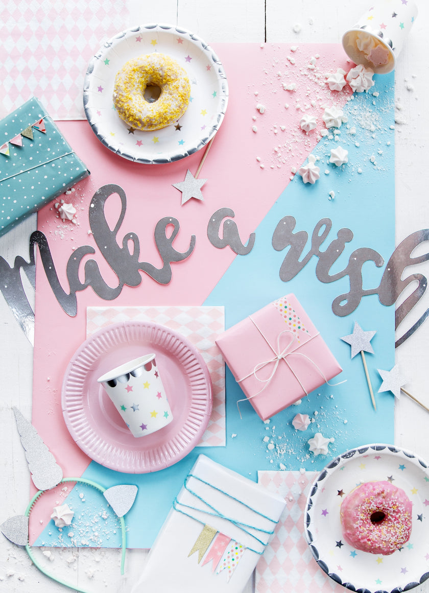 6 piques étoiles argentées - Unicorn Collection