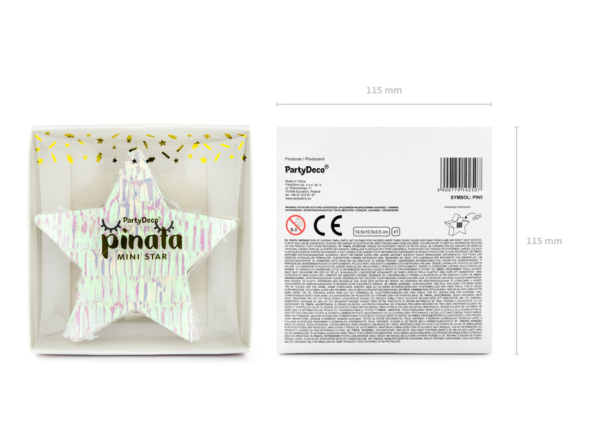 Mini pinata étoile - Iridescent
