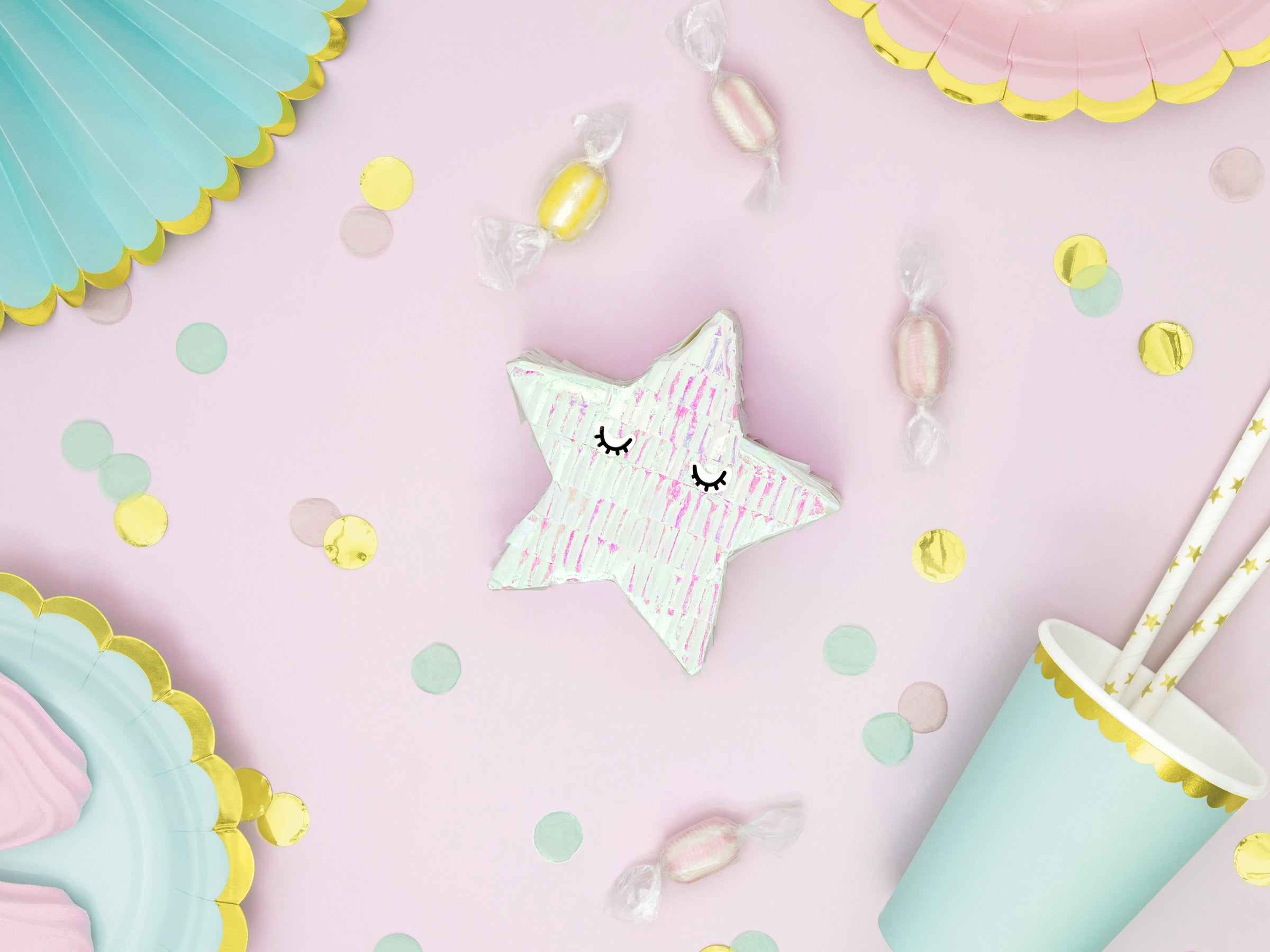 Mini pinata étoile - Iridescent