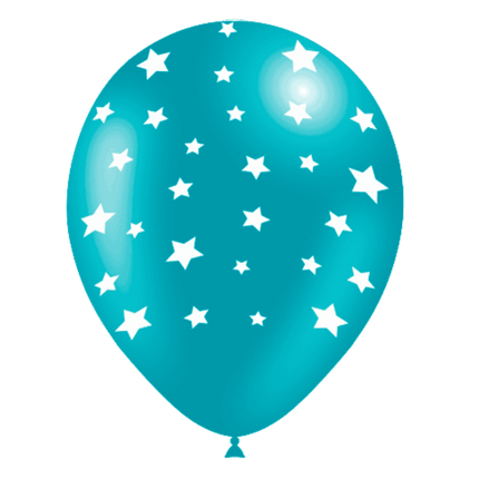 8 ballons HG112 imprimé TAT etoiles assortie