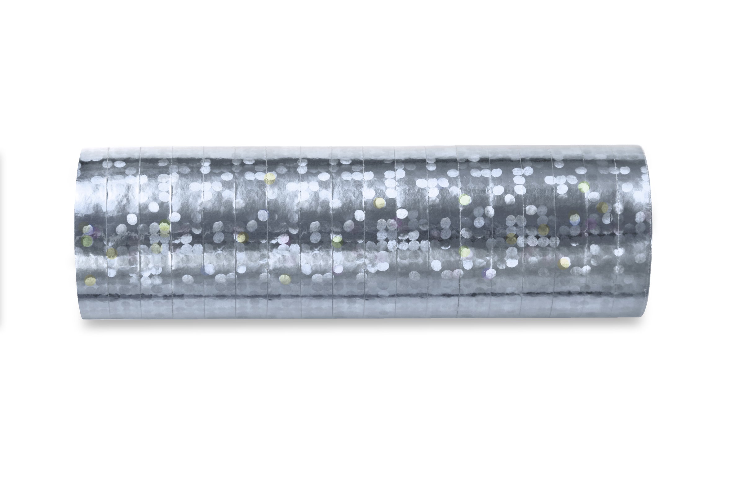 18 serpentins hologramme argent