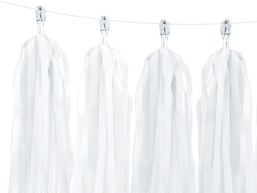 Guirlandes à franges blanches