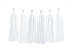 Guirlandes à franges blanches