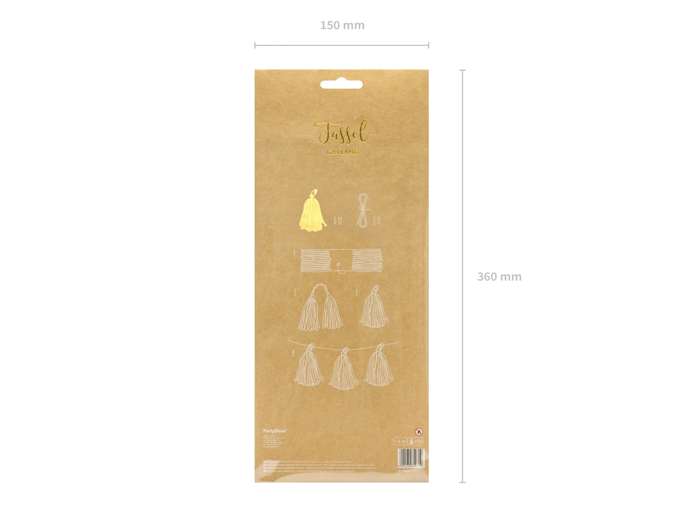 Guirlandes à franges dorées