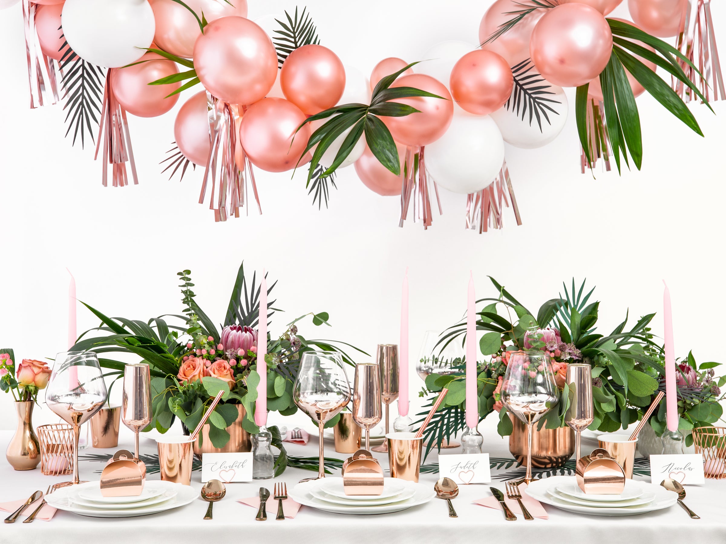 Guirlandes à franges rose gold
