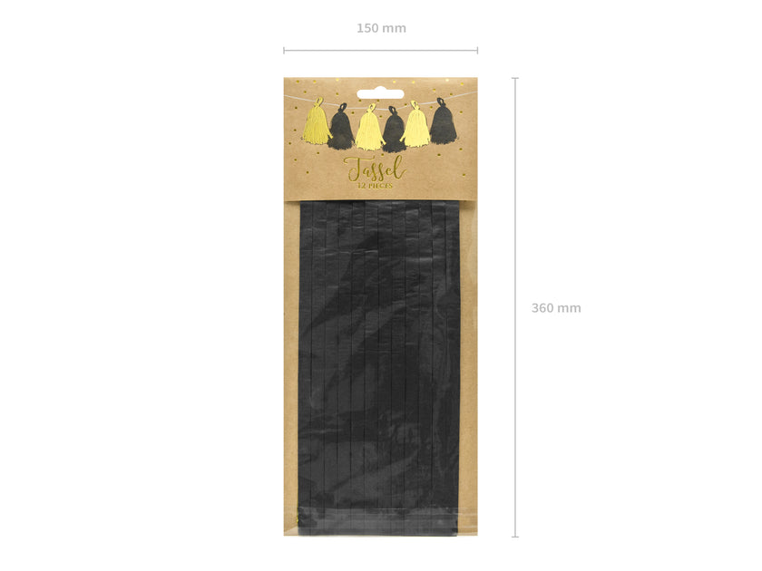 Guirlandes à franges noires et dorées