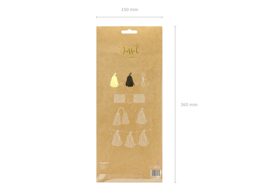 Guirlandes à franges noires et dorées