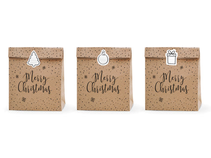 3 sachets cadeaux en papier Kraft 