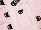 6 sachets roses en papier avec stickers chats - Meow Party