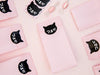 6 sachets roses en papier avec stickers chats - Meow Party