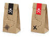 6 sachets pirates en papier Kraft avec stickers pirates - Piratas Party