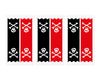 6 sachets pirates en papier Kraft avec stickers pirates - Piratas Party