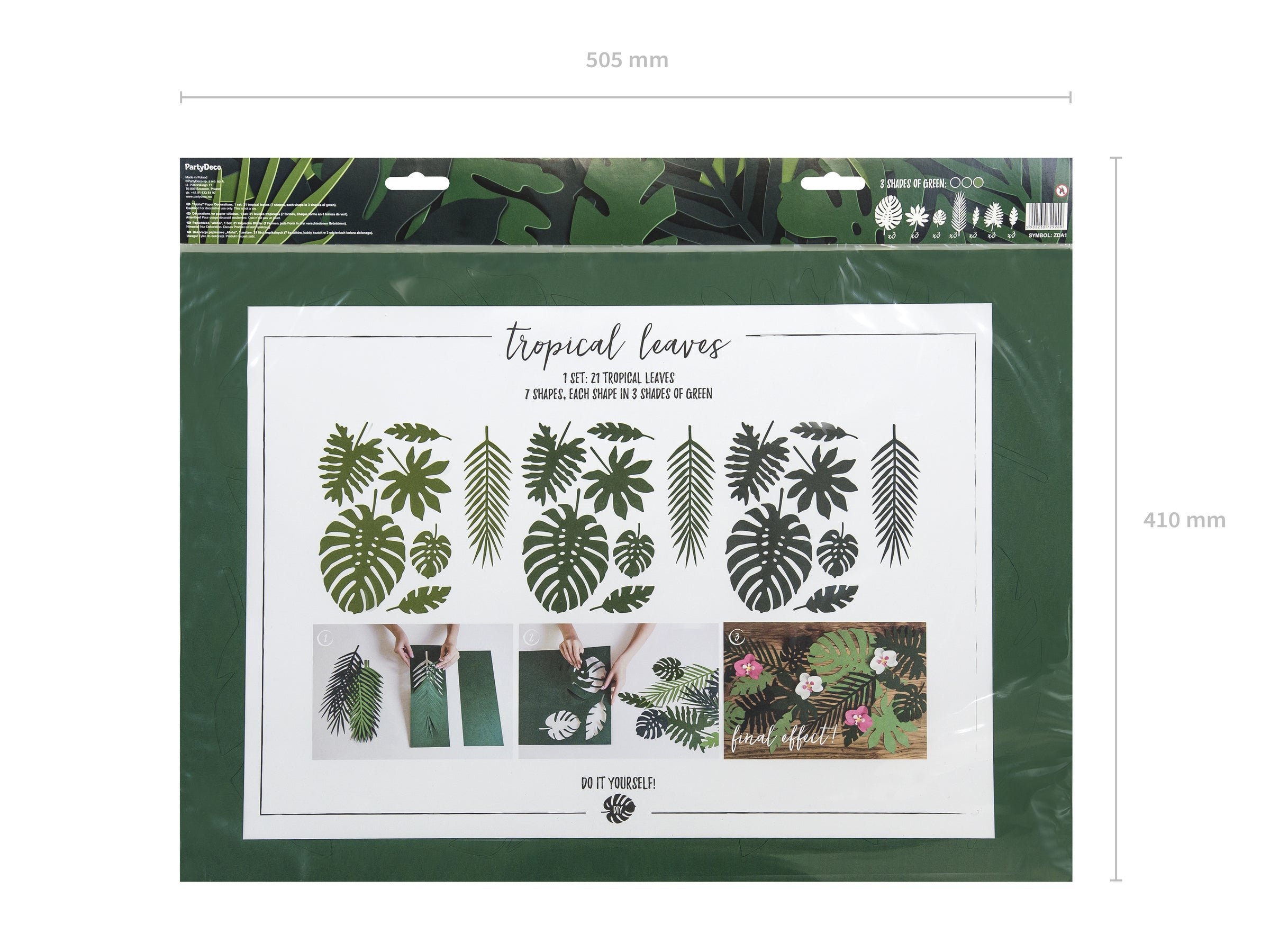 21 feuilles tropicales décoratives - Aloha Collection