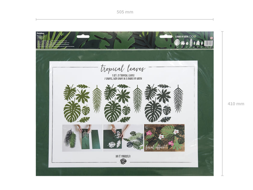 21 feuilles tropicales décoratives - Aloha Collection