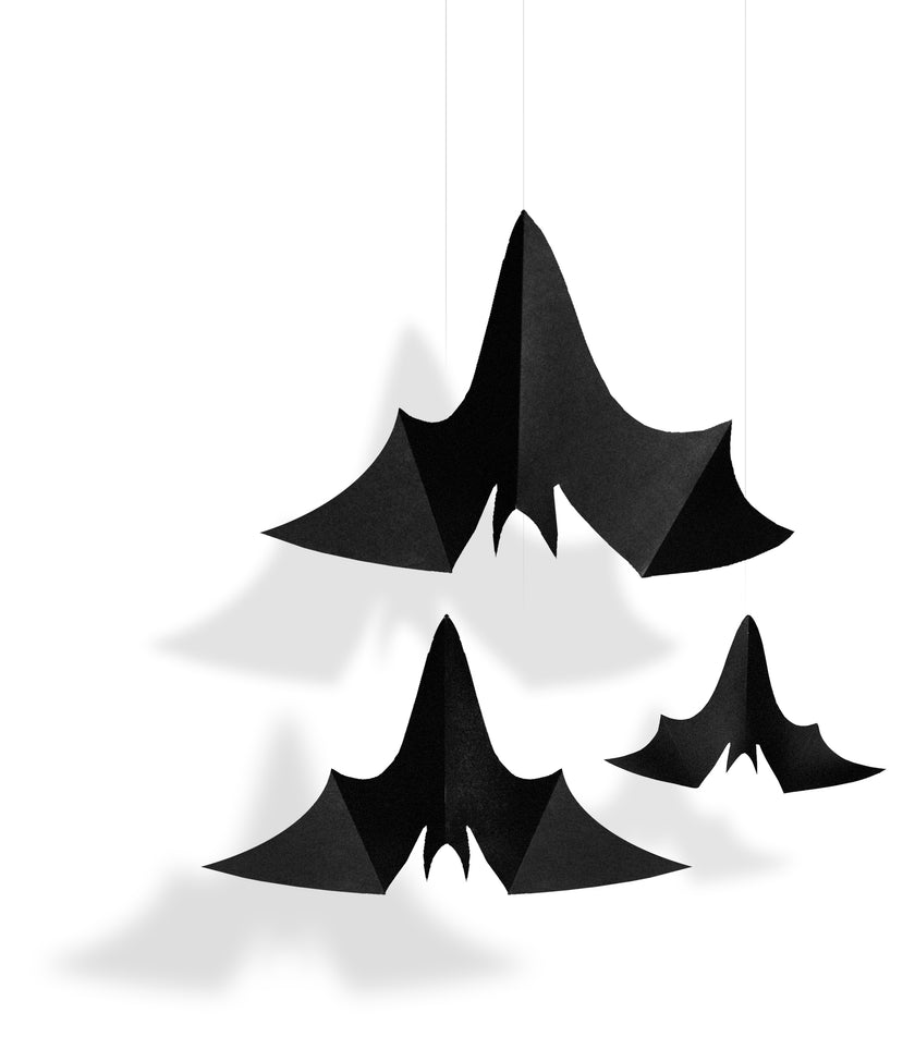 3 décorations à suspendre chauve-souris - Halloween