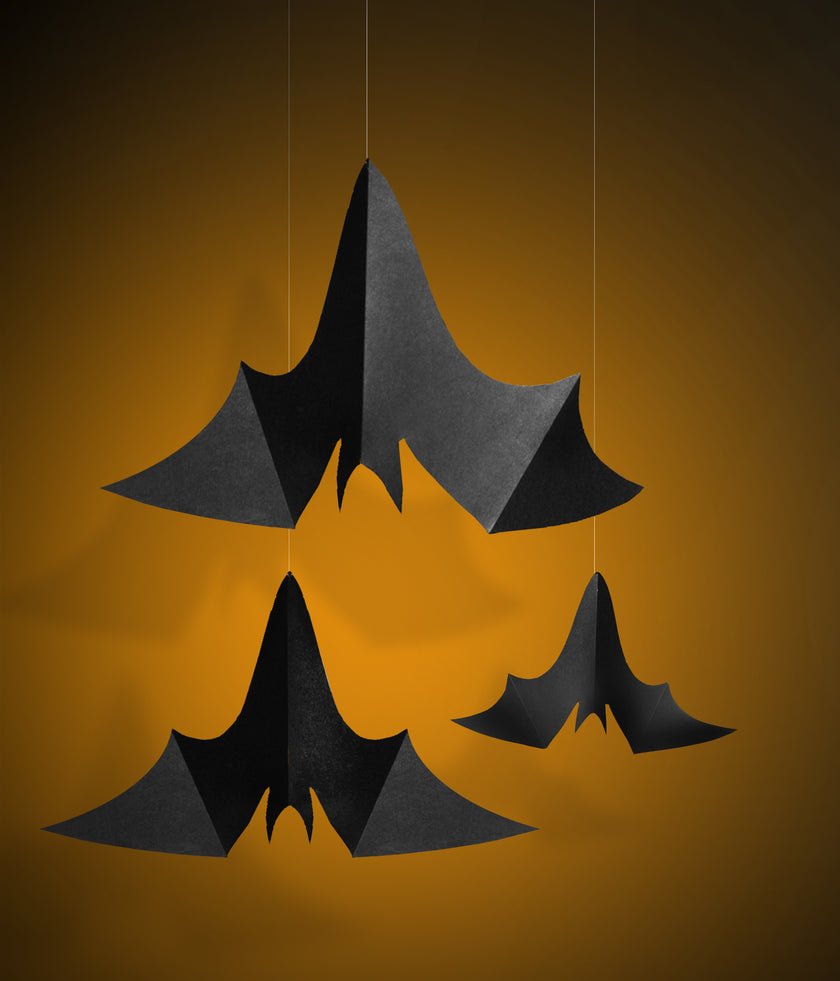 3 décorations à suspendre chauve-souris - Halloween