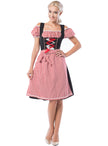 Dirndl Oktoberfest noir et rouge femme grande taille
