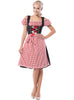 Dirndl Oktoberfest noir et rouge femme grande taille