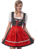 Dirndl Oktoberfest rouge et noir femme