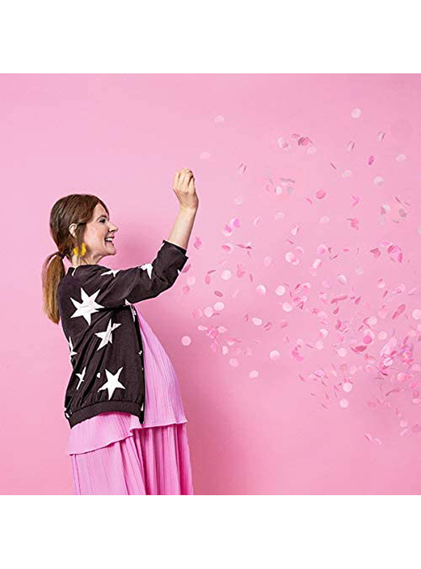 Ballon en latex avec confettis rose 