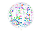Ballon en latex avec confettis rondes de couleurs