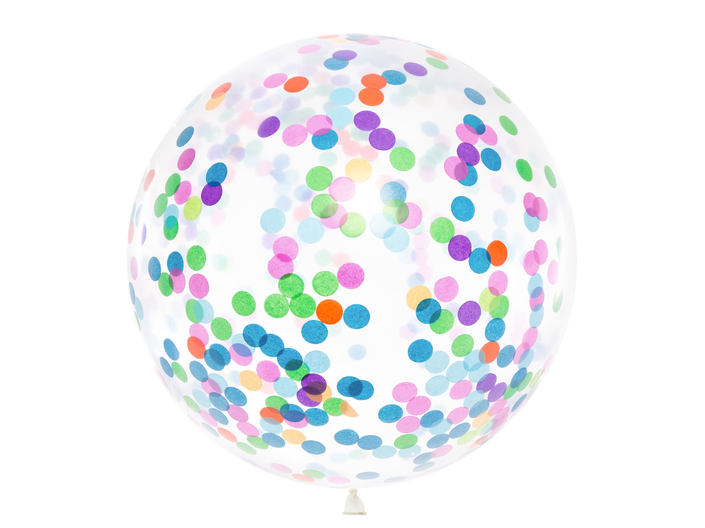 Ballon en latex avec confettis rondes de couleurs