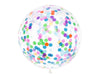 Ballon en latex avec confettis rondes de couleurs