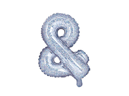 Ballon aluminium & argenté à paillettes (35cm)