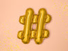 Ballon aluminium hashtag doré