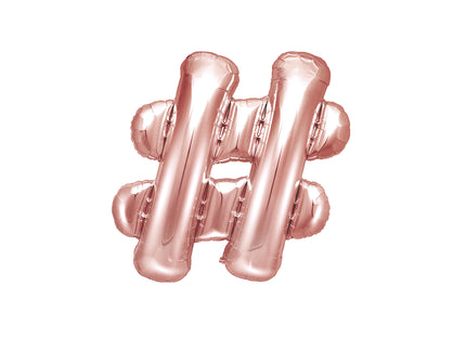 Ballon aluminium hashtag rose gold