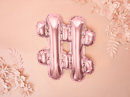 Ballon aluminium hashtag rose gold
