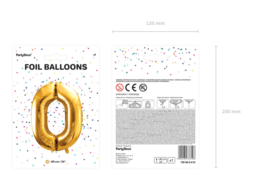 Ballon aluminium chiffre  